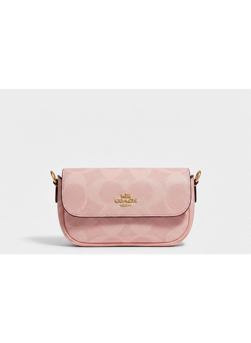 coachoutlet Coach Signature Crossbody Bag in Pink with Gold-Tone Hardware - Image 5